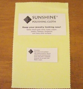 6 Sunshine Polishing Cloth for Sterling Silver, Gold, Brass and Copper Jewelry Polishing Cloth