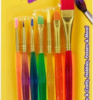 Cra-Z-Art Artist Brushes, Assorted Sizes Blist Carded, 7 Count